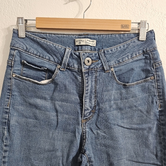 RIDERS BY LEE Blue Denim No Gap Waist Bootcut Jeans Size 8 - Picture 3 of 5